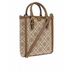 Women Tory Burch Mini T Monogram Tote Khaki